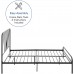 Classic Brands Mornington Black Metal Bed Frame with Headboard Queen
