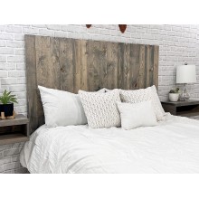 Classic Gray Headboard California King Size Stain Hanger Style Handcrafted. Mounts on Wall. Easy Installation.
