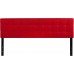 EMMA + OLIVER Quilted Tufted Upholstered King Size Headboard in Red Fabric