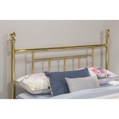 Hillsdale Chelsea Headboard Rails Not Included without Queen Classic Brass