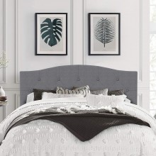 Hillsdale Provence Upholstered Headboard Full Queen Glacier Gray