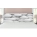 Lunarable Sports Headboard Pile of Realistic Golf Balls Together Closeup Picture Challenge Entertainment Joyful Upholstered Decorative Metal Bed Headboard with Memory Foam King Size White Grey