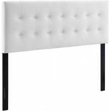 Modway Emily Queen Biscuit Tufted Performance Velvet Headboard White