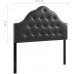 Modway Sovereign Tufted Button Faux Leather Upholstered Queen Headboard in Black