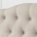 Rosevera Givanna Upholstered Linen Curved Top Easy Assemble Tufted Adjustable Headboard for Bed Room Full Beige