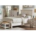 Simple Relax Queen Bed with Panel Headboard Antique White
