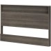 South Shore Gravity Headboard with Shelf-Full Queen-Gray Maple