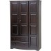 100% Solid Wood Grand Wardrobe Armoire Closet by Palace Imports Java 46 W x 72 H x 21 D. 4 Small Shelves 1 Clothing Rod 2 Drawers 1 Lock Included. Additional Large Shelves Sold Separately.