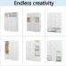 Aeitc Portable Wardrobe Closet Cube Storage Storage Organizer with Doors Bedroom Armoire Visibility Wardrobe with 3 Hangers 56x18x56 White