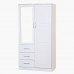 Derlyum Mirrored Wardrobe Armoire Material: Solid Wood Mirror Included