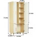 DSVF 75.6-inch Bedroom Armoires Wardrobe with Double-Door Storage Cabinet and Armoire Bedroom Wardrobe Modern Wooden Closet Clothes Cabinet Freestanding Closet Home Furniture