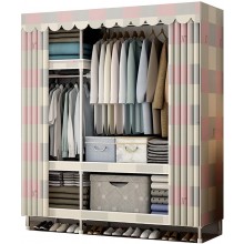 GQSJYM Storage Cabinet Wardrobe Clothes Organizer for Medium and Long Clothes Bedroom Armoires with Accessories Placed in The Compartment Color : A Size : 105X45X172cm