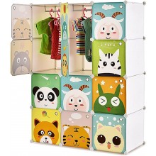 HONGYIFEI2021 Wardrobe Children's Wardrobe Cube Storage Organizer Armoire Bedroom Dresser Pantry Cabinet Shoebox，L 43.7xD 18.5xH 57.9 Inches，White Closet Systems