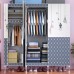 HONGYIFEI2021 Wardrobe Large Multi-use Closet Wardrobe Portable Closet Organizer Bedroom Armoire with Doors Easy to Assemble 28x18x56 Inches Closet Systems Color : A