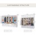 JYYG Portable Wardrobe Closets 14x18 Depth Bedroom Armoire Clothes Storage Organizer 24 Cubes White