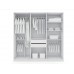 Manhattan Comfort Gramercy Contemporary Modern Freestanding Wardrobe Armoire Closet 82.48 White