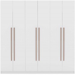 Manhattan Comfort Gramercy Contemporary Modern Freestanding Wardrobe Armoire Closet 82.48" White