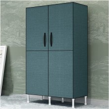 Portable Wardrobe Storage Multi-use Closet Wardrobe Portable Closet Organizer Bedroom Armoire with Doors Heavy Duty Sturdy Structure Easy to Assemble 34" L X 17.7" D X 69" H Standing Closet