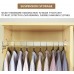 TOUNTLETS Bedroom Armoires Wardrobe Modern Wood Armoires with Doors Closet Organizer Armoire with Shelves Clothing Rod Gold Metal Handles White Wardrobe Cabinet for Bedroom