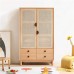 YADSHENG Wardrobe Wooden Language Solid Wood Children's Wardrobe Bedroom Locker Modern Minimalist Home Small Wardrobe Bedroom Armoires Color : Natural Size : 150x45x90cm