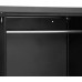 ZAMAX Industrial Style Steel Wardrobe with Name Tags for Home Office Club Changing Room 2 Doors Bedroom Armoire Closet with 3 Smaller Compartments and 2 Drawers Black