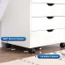 DEVAISE 7-Drawer Chest Wood Storage Dresser Cabinet with Wheels White