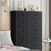 Enhomee 12 Drawer Dresser with Storage Tall Dresser for Bedroom with Wooden Top and Sturdy Metal Frame Chest of Drawers for Closet Living Room Entryway Grey 34.6 L x 11.8 W x 52.3 H