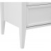 MUSEHOMEINC Solid Wood 3 Drawer Dresser Nightstand Mid-Century Chests of Drawers with Electroplated Metal Handle,Bed Side Table for Bedroom in White