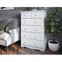 Palace Imports 100% Solid Wood 6-Drawer or 4+2-Drawer Chest White. Requires Assembly