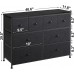 REAHOME 8 Drawer Dresser for Bedroom Chest of Drawers Closets Storage Units Organizer Large Capacity Steel Frame Wooden Top Living Room Entryway Office Black Gray YLZ8B5