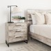 Signature Design by Ashley Neilsville Industrial 3 Drawer Chest of Drawers Whitewash