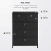 SONGMICS Storage Chest Dresser 5 Fabric Drawers Closet Apartment Dorm Nursery 23.6 x 11.8 x 32.9 Inches Black