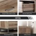XRESLUCO 4 Drawer Wood Dresser for Bedroom Nightstand with Drawers Wood Chest of Drawers for Living Room Hallway Home Organization and Storage Furniture Easy Pull Handle Metal Frame
