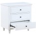 Bellemave 3-Drawer Nightstand Wood Bedside Table Cabinet with Solid Pine Wood Legs White