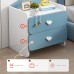 DDSX Bedside Table Bedroom Simple Small Cabinet Multi-Layer Storage with Drawers Pink and Blue Modern Simple and Small Home Decoration Cabinet Pink