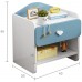DDSX Bedside Table Bedroom Simple Small Cabinet Multi-Layer Storage with Drawers Pink and Blue Modern Simple and Small Home Decoration Cabinet Pink