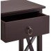 Eily Night Stand Bedside Table with Drawer Wooden Side Tables Bedroom Night Stands for Bedrooms Small Nightstand End Table with Drawer Shelf Ideal for Small Spaces Bed Side Table Night Stand Espresso