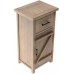 Goujxcy Nightstand Side Table End Table with Door and Drawer Rustic Farmhouse Nightstands Set Modern Bed Side Table End Table Night Stand for Bedroom Living Room Brown3
