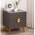 HOME360 Modern Nightstand End Table 2 Drawer Accent Side Table Bedside Table Dark Grey 1PC