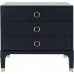 Safavieh Home Collection Lorna 3 Drawer Contemporary Night Stand Nightstand Navy