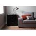 South Shore Vito Nightstand Charging Station-Pure Black