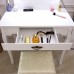 DAMML Vanity Set with Mirror Girls Vanity Benches Makeup Dressing Table with 10 Large Bulbs 1 Large Drawers Dresser Desk for Bedroom Wihte Vanity Dresser