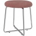 Hillsdale Round Backless Metal Vanity Stool with Upholstered Seat Pink 51111