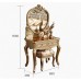 LXYYY Best Design Vanity Benches 2 in 1 Makeup Vanity Desk Bedroom Furniture Solid Wood Dressing Table European Champagne Gold Stool Great Gift for Girls Women