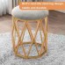 pouffe Vanity Stool with Metal Legs in The Shape of A Bird’s Nest Flannel Cushion with Non-Slip Plastic Foot Pads Vanity Bench Easy to Install Comfortable and Durable
