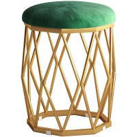 pouffe Vanity Stool with Metal Legs in The Shape of A Bird’s Nest Flannel Cushion with Non-Slip Plastic Foot Pads Vanity Bench Easy to Install Comfortable and Durable