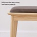 Solid Wood Vanity Stool Modern Minimalist Vanity Bench Bedroom Desk Chair can Bear 120 kg Brown White 30x45x40cm