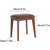 Solid Wood Vanity Stool Modern Minimalist Vanity Bench Bedroom Desk Chair can Bear 120 kg Brown White 30x45x40cm