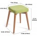 Square Stool with Wood Legs Vanity Stool Dressing Padded Chair Small Chair for Living Room Bedroom Bathroom Vanity Benches