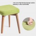 Square Stool with Wood Legs Vanity Stool Dressing Padded Chair Small Chair for Living Room Bedroom Bathroom Vanity Benches